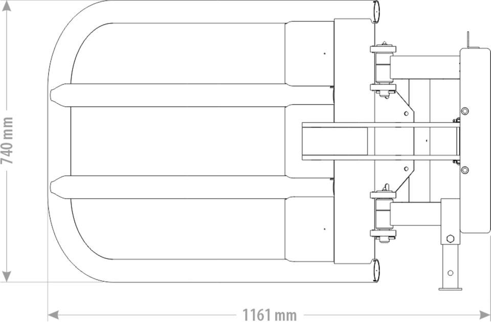 Ballenzange Rundbellenzange Silozange Frontlader Euro Fendt - Grampo: foto 2 Ballenzange Rundbellenzange Silozange Frontlader Euro Fendt - Grampo: foto 2