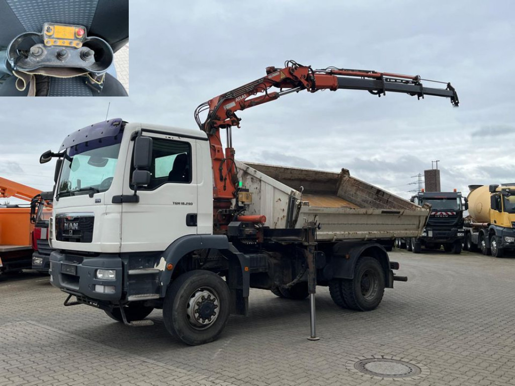 MAN TG-M 18.290 4x4 BB 2-Achs Allradkipper Kran Atlas 105+Funk - Camião basculante, Camião grua: foto 1 MAN TG-M 18.290 4x4 BB 2-Achs Allradkipper Kran Atlas 105+Funk - Camião basculante, Camião grua: foto 1