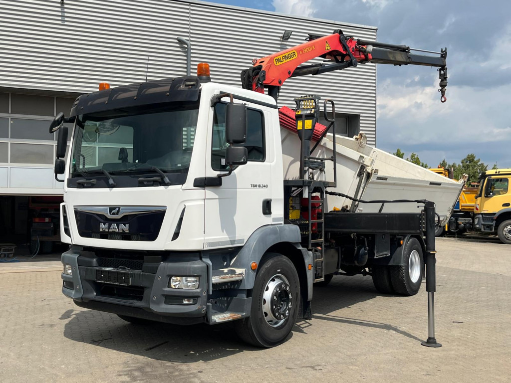 MAN TG-M 18.340 4x2 2-Achs Kipper Kran Palf. PK 13001 KA - Camião basculante, Camião grua: foto 1 MAN TG-M 18.340 4x2 2-Achs Kipper Kran Palf. PK 13001 KA - Camião basculante, Camião grua: foto 1
