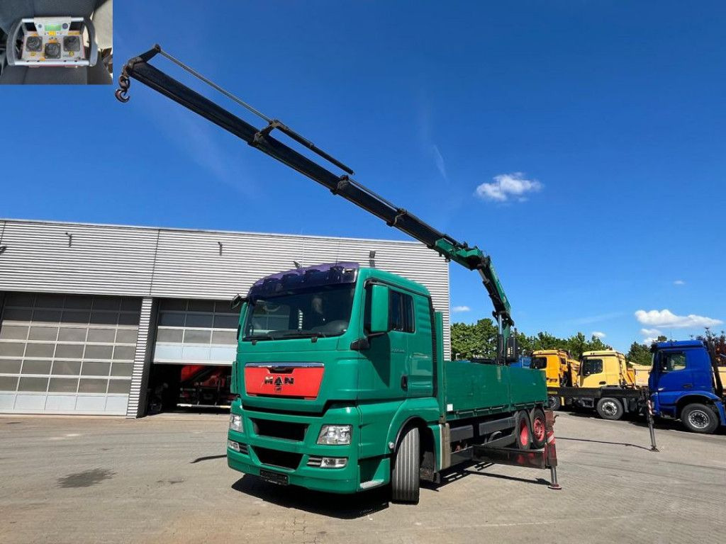 MAN TG-X 26.440 6x2-2 BL Pritsche Heckkran Fassi 360 - Camião de caixa aberta/ Plataforma, Camião grua: foto 1 MAN TG-X 26.440 6x2-2 BL Pritsche Heckkran Fassi 360 - Camião de caixa aberta/ Plataforma, Camião grua: foto 1