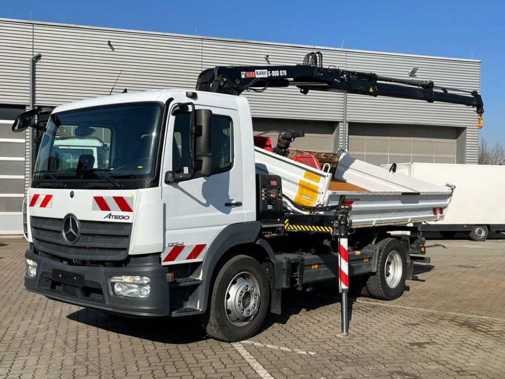 Mercedes-Benz Atego 1224 K 2-Achs Kipper Kran Hiab +Greiferst. - Camião basculante, Camião grua: foto 1 Mercedes-Benz Atego 1224 K 2-Achs Kipper Kran Hiab +Greiferst. - Camião basculante, Camião grua: foto 1