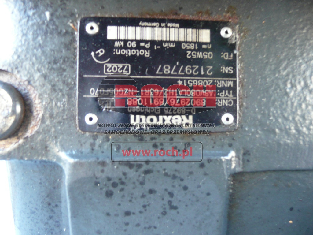 REXROTH A8VO80LA1H2/63R1-NZG05F070 2086514 8902976/8911088 - Bomba hidráulica: foto 2 REXROTH A8VO80LA1H2/63R1-NZG05F070 2086514 8902976/8911088 - Bomba hidráulica: foto 2