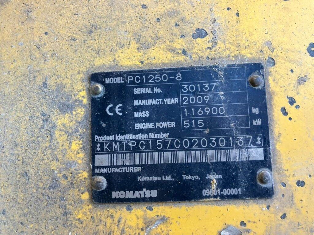 Escavadora de rastos Komatsu PC1250-8: foto 17