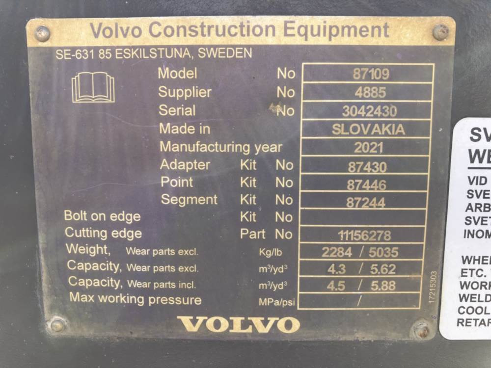 Balde Volvo Schaufel mit Zähnen - Festanbau: foto 6