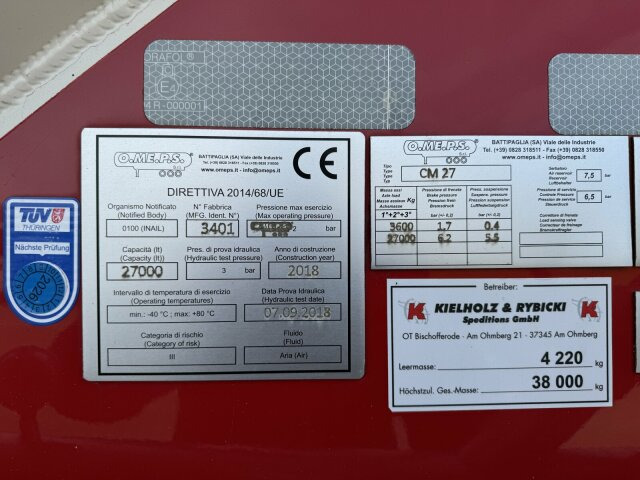 Feldbinder O.ME.P.S Silo Auflieger 27 m³ - Asche, Gülle - Semirreboque silo: foto 5 Feldbinder O.ME.P.S Silo Auflieger 27 m³ - Asche, Gülle - Semirreboque silo: foto 5