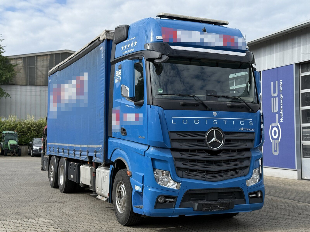 Mercedes-Benz Actros 6x2 Pritsche Kran Palfinger PK34002 + JIB - Camião grua: foto 1 Mercedes-Benz Actros 6x2 Pritsche Kran Palfinger PK34002 + JIB - Camião grua: foto 1