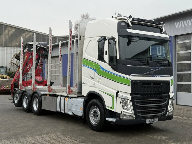Volvo FH 510 8x4 Holztransporter Kran PENZ *Anhänger - Camião de transporte de madeira, Camião grua: foto 1 Volvo FH 510 8x4 Holztransporter Kran PENZ *Anhänger - Camião de transporte de madeira, Camião grua: foto 1