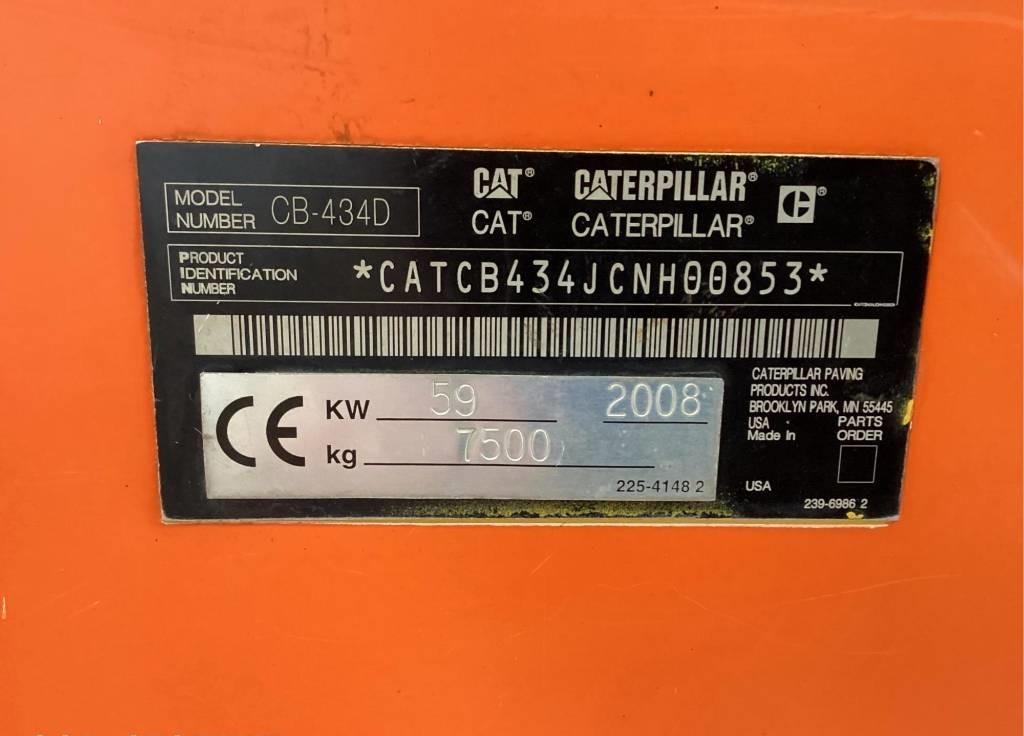 CAT CB 434 D - Compactador de asfalto: foto 4 CAT CB 434 D - Compactador de asfalto: foto 4