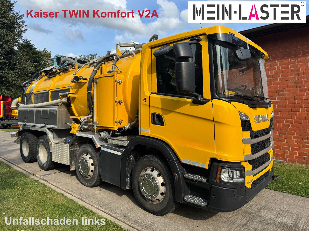 Caminhão limpa fossa Scania G 450 8x4 Kaiser Twister Komfort V2A Funk: foto 1
