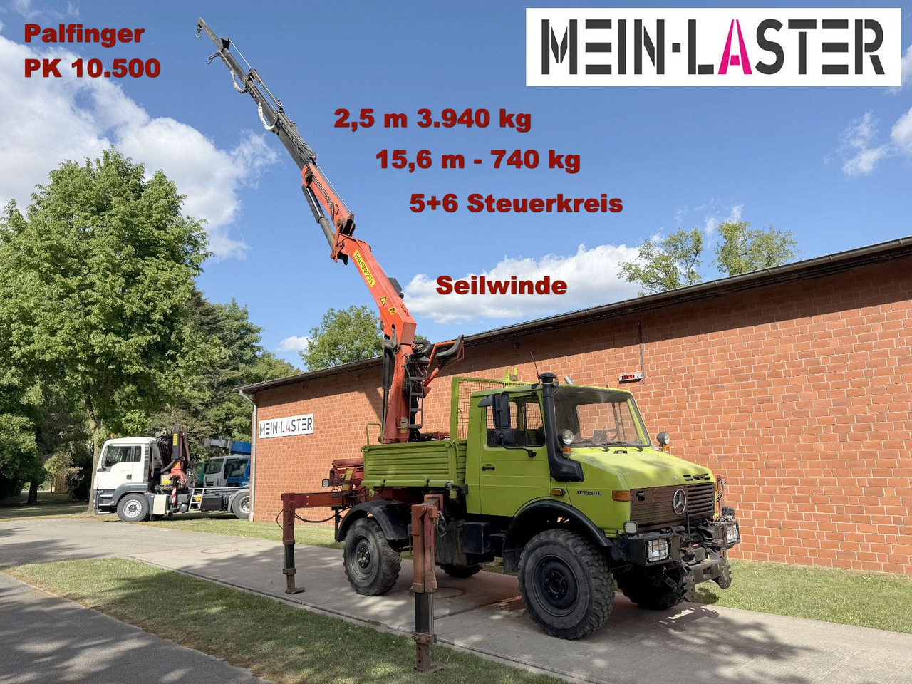 Unimog U 1650 PK 10500 Kran 15 m max. 3,9 t Seilwinde - Camião grua: foto 2 Unimog U 1650 PK 10500 Kran 15 m max. 3,9 t Seilwinde - Camião grua: foto 2