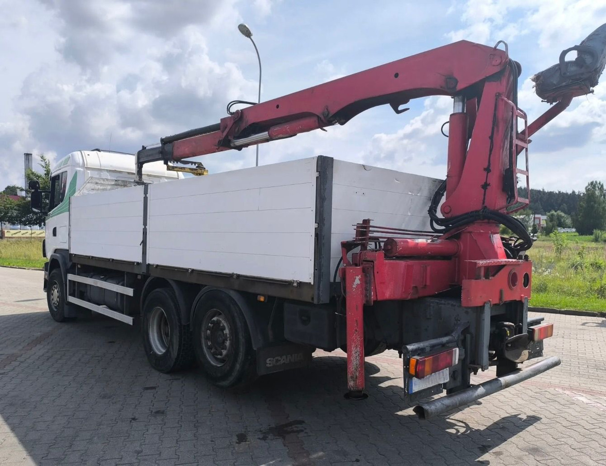 SCANIA 144.460 - Camião de caixa aberta/ Plataforma, Camião grua: foto 5 SCANIA 144.460 - Camião de caixa aberta/ Plataforma, Camião grua: foto 5