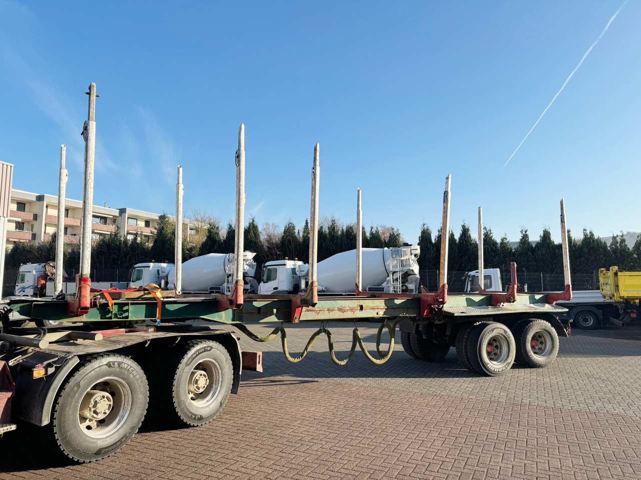 GSV 34 GLOGGER GSV 34, Lenk-/Liftachse, ausziehbar 10,75m-14,35m - Semi-reboque transporte de madeira: foto 1 GSV 34 GLOGGER GSV 34, Lenk-/Liftachse, ausziehbar 10,75m-14,35m - Semi-reboque transporte de madeira: foto 1