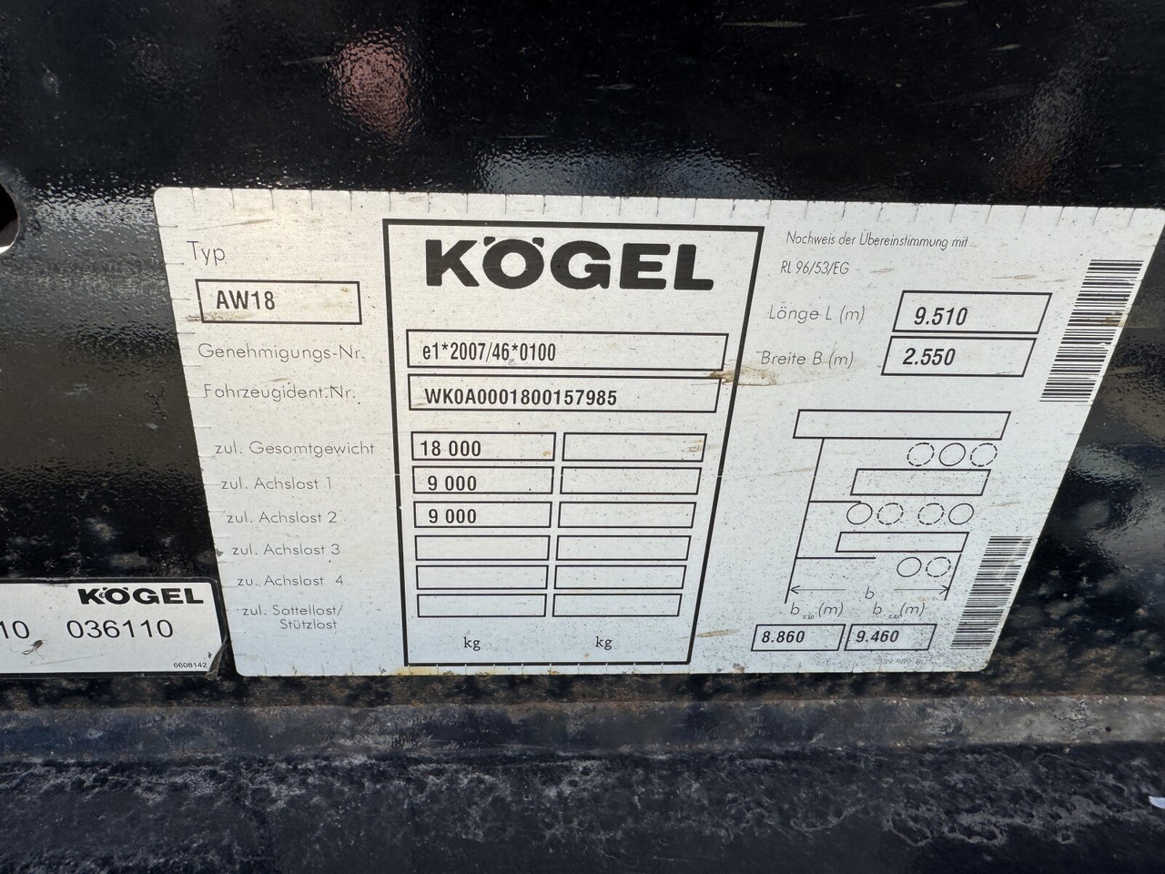 Kögel AW 18 AW 18 - Reboque transportador de contêineres/ Caixa móvel: foto 2 Kögel AW 18 AW 18 - Reboque transportador de contêineres/ Caixa móvel: foto 2