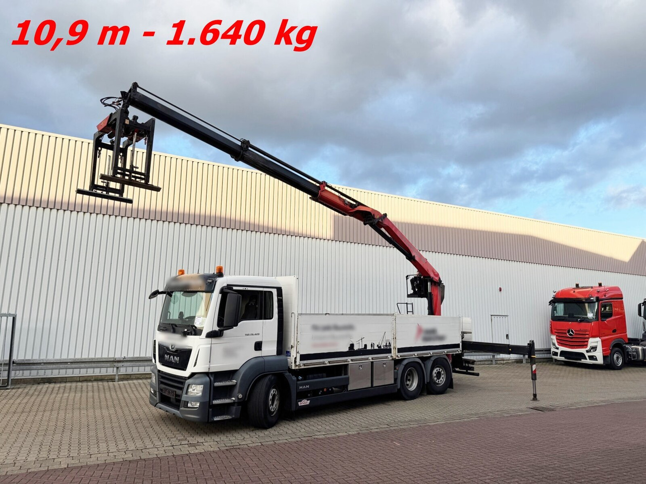 MAN TGS 26.420 6x2-4 LL TGS 26.420 6x2-4 LL, Navi, Lenk-/Liftachse, Heckkran Palfinger PK20.501L TEC - Camião grua, Camião de caixa aberta/ Plataforma: foto 1 MAN TGS 26.420 6x2-4 LL TGS 26.420 6x2-4 LL, Navi, Lenk-/Liftachse, Heckkran Palfinger PK20.501L TEC - Camião grua, Camião de caixa aberta/ Plataforma: foto 1