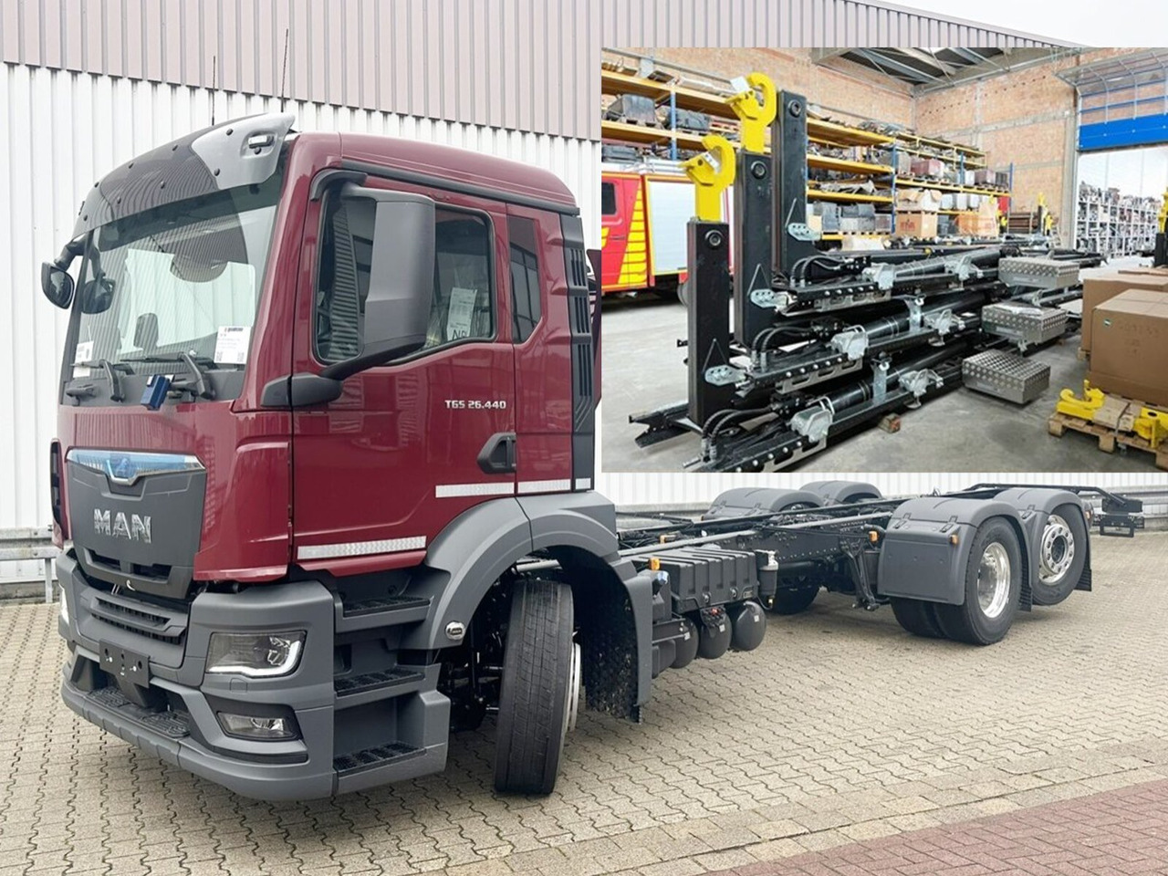MAN TGS 26.440 6x2-4 LL CH TGS 26.440 6x2-4 LL CH, Lenk-/Liftachse, Navi, LED - Camião chassi: foto 1 MAN TGS 26.440 6x2-4 LL CH TGS 26.440 6x2-4 LL CH, Lenk-/Liftachse, Navi, LED - Camião chassi: foto 1