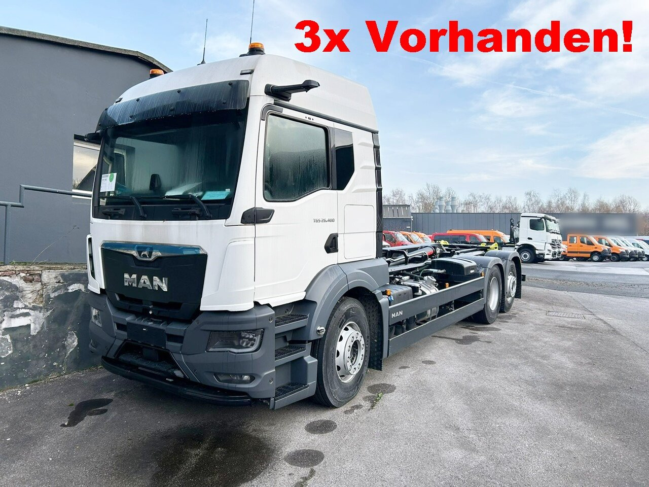 MAN TGS 26.480 6x2-4 BL CH TGS 26.480 6x2-4 BL CH, Lenk-/Lift, OptiView, LED, Navi, Motorabtrieb - Camião polibenne: foto 1 MAN TGS 26.480 6x2-4 BL CH TGS 26.480 6x2-4 BL CH, Lenk-/Lift, OptiView, LED, Navi, Motorabtrieb - Camião polibenne: foto 1