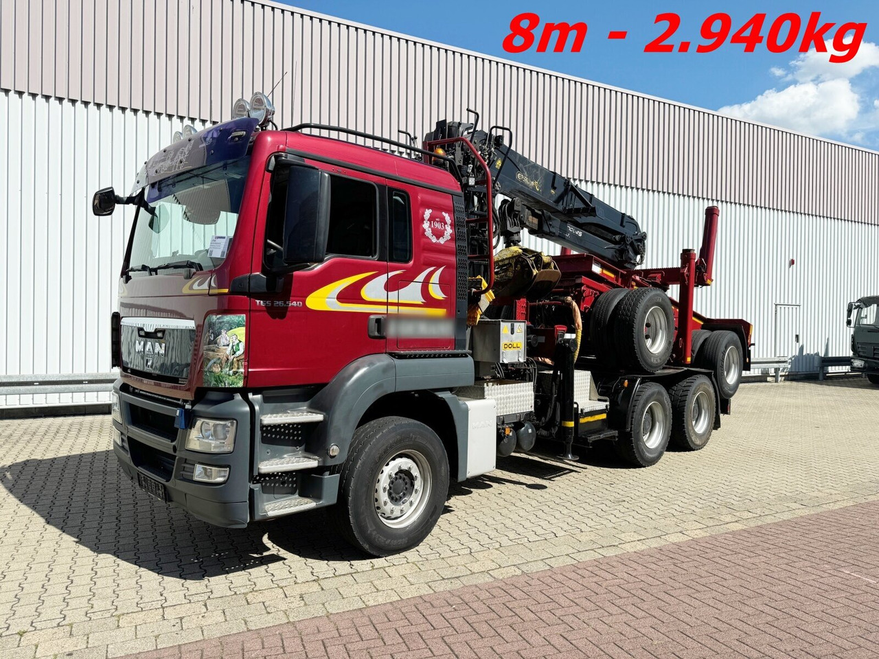 MAN TGS 26.540 6X4 BL TGS 26.540 6X4 BL, Intarder, Kran Epsilon S260L82, Langholz - Camião de transporte de madeira, Camião grua: foto 1 MAN TGS 26.540 6X4 BL TGS 26.540 6X4 BL, Intarder, Kran Epsilon S260L82, Langholz - Camião de transporte de madeira, Camião grua: foto 1