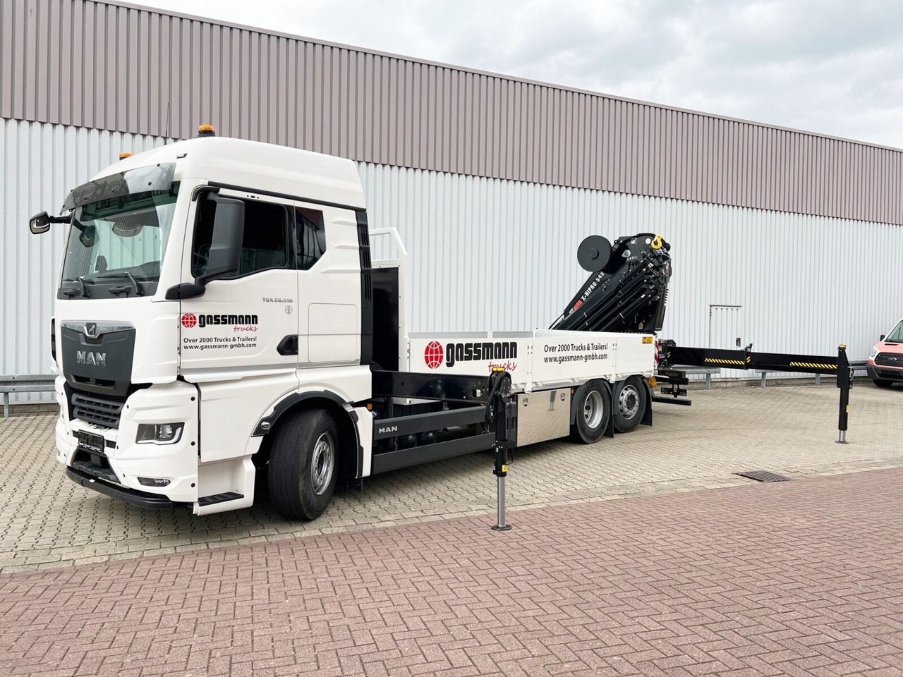 Camião grua, Camião de caixa aberta/ Plataforma novo MAN TGX 26.510 6x2-4 LL CH TGX 26.510 6x2-4 LL, Kran Hiab X-HiPro 548 E-8, Lenk-/Liftachse, TwistLock 20Fuß, Funk, Retarder: foto 6