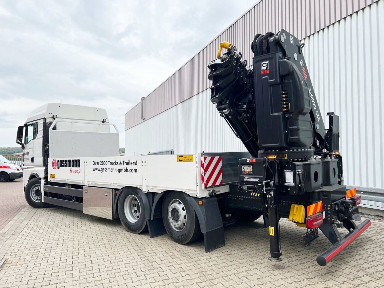 Camião grua, Camião de caixa aberta/ Plataforma novo MAN TGX 26.510 6x2-4 LL CH TGX 26.510 6x2-4 LL, Kran Hiab X-HiPro 548 E-8, Lenk-/Liftachse, TwistLock 20Fuß, Funk, Retarder: foto 13