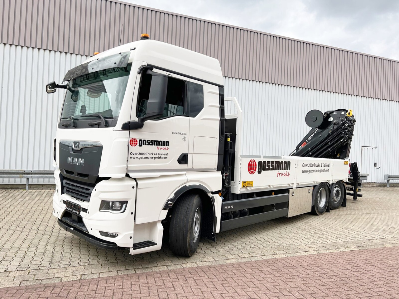 Camião grua, Camião de caixa aberta/ Plataforma novo MAN TGX 26.510 6x2-4 LL CH TGX 26.510 6x2-4 LL, Kran Hiab X-HiPro 548 E-8, Lenk-/Liftachse, TwistLock 20Fuß, Funk, Retarder: foto 7