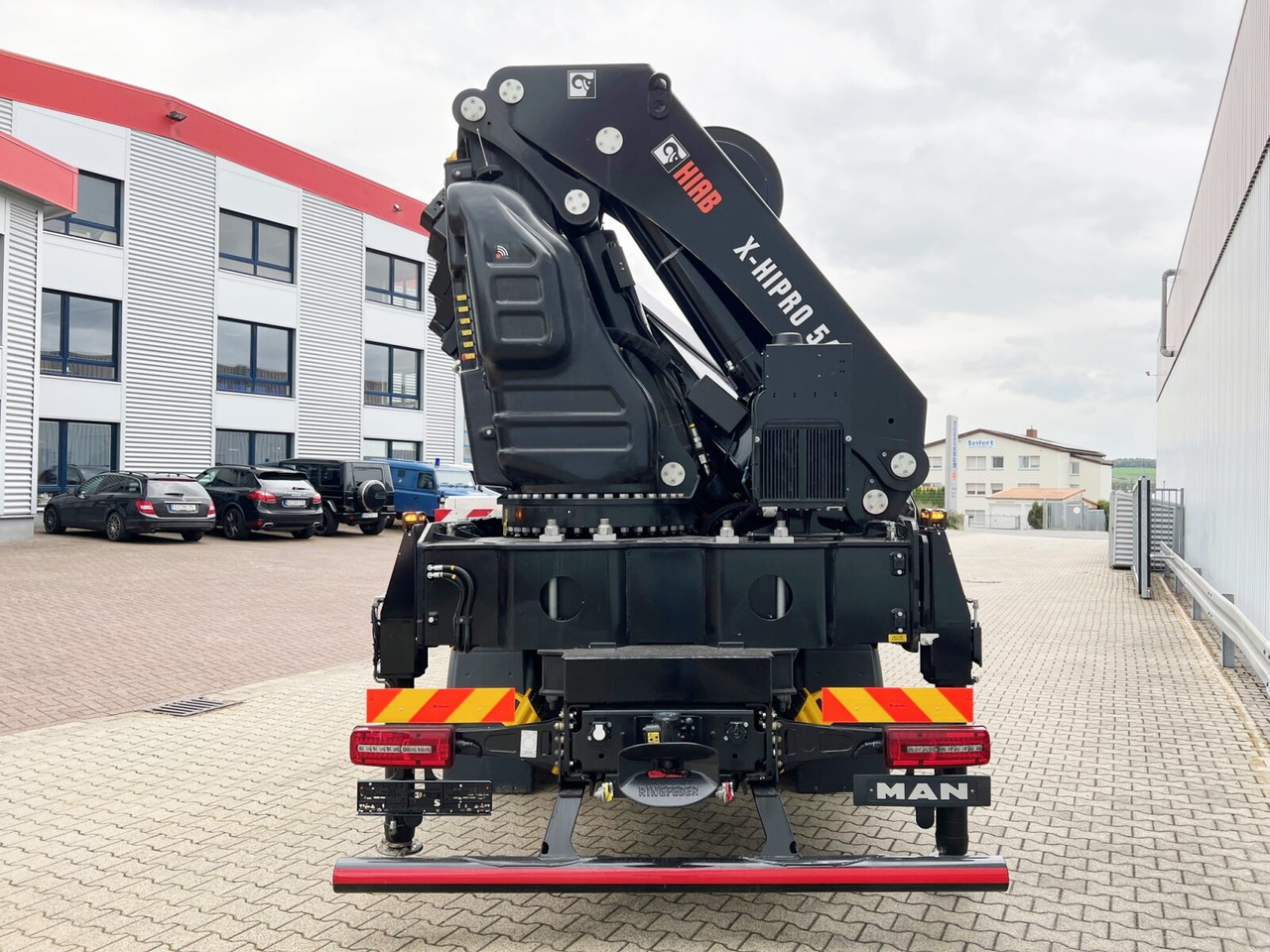 Camião grua, Camião de caixa aberta/ Plataforma novo MAN TGX 26.510 6x2-4 LL CH TGX 26.510 6x2-4 LL, Kran Hiab X-HiPro 548 E-8, Lenk-/Liftachse, TwistLock 20Fuß, Funk, Retarder: foto 12