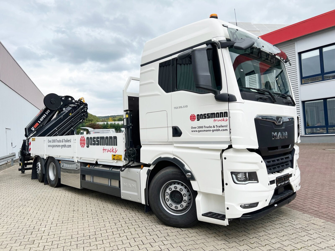 Camião grua, Camião de caixa aberta/ Plataforma novo MAN TGX 26.510 6x2-4 LL CH TGX 26.510 6x2-4 LL, Kran Hiab X-HiPro 548 E-8, Lenk-/Liftachse, TwistLock 20Fuß, Funk, Retarder: foto 10