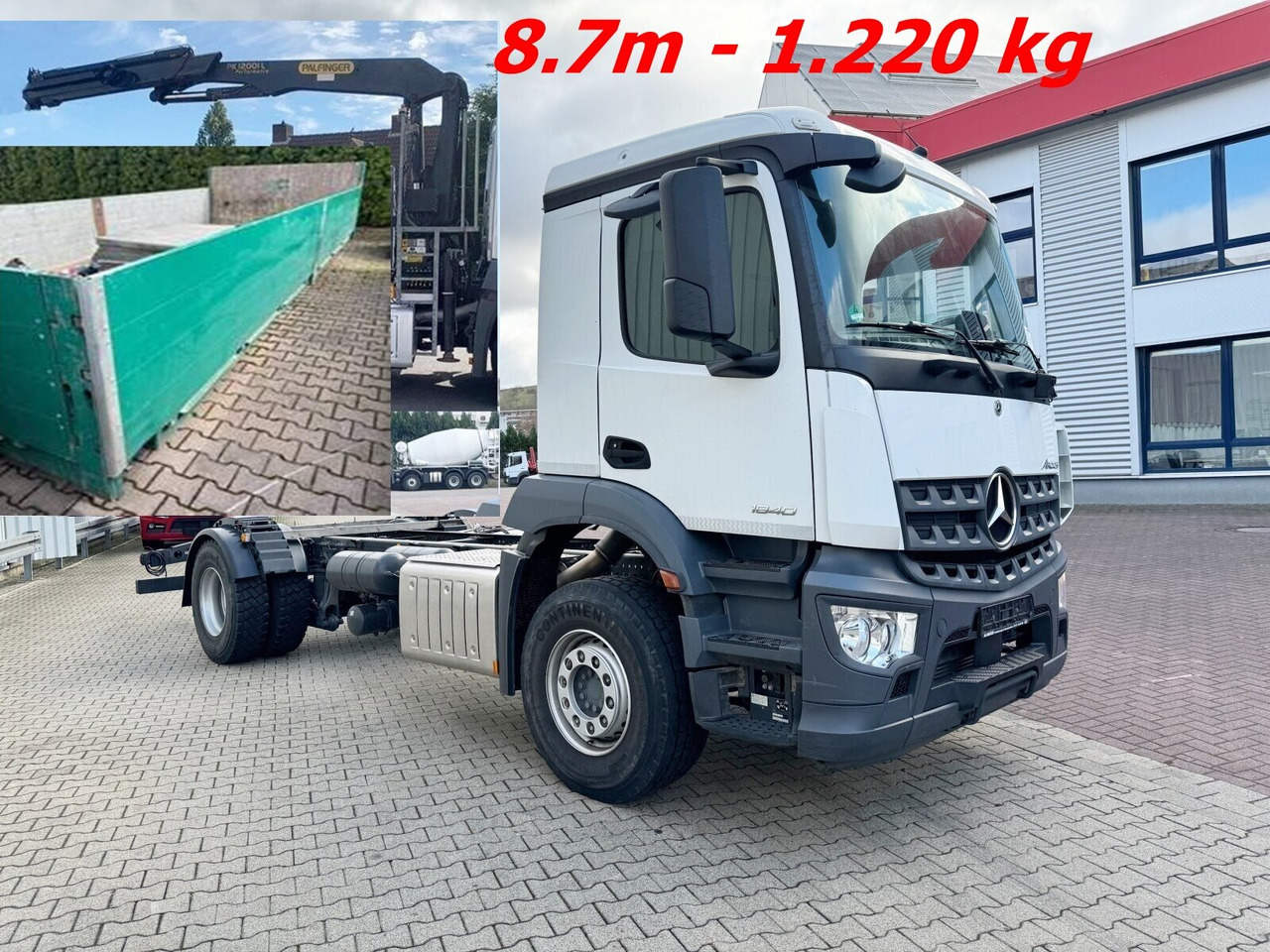 Mercedes-Benz Arocs 1840 L 4x2 Arocs 1840 L 4x2, Kran Palfinger PK12001L, Hochstand - Camião grua: foto 1 Mercedes-Benz Arocs 1840 L 4x2 Arocs 1840 L 4x2, Kran Palfinger PK12001L, Hochstand - Camião grua: foto 1