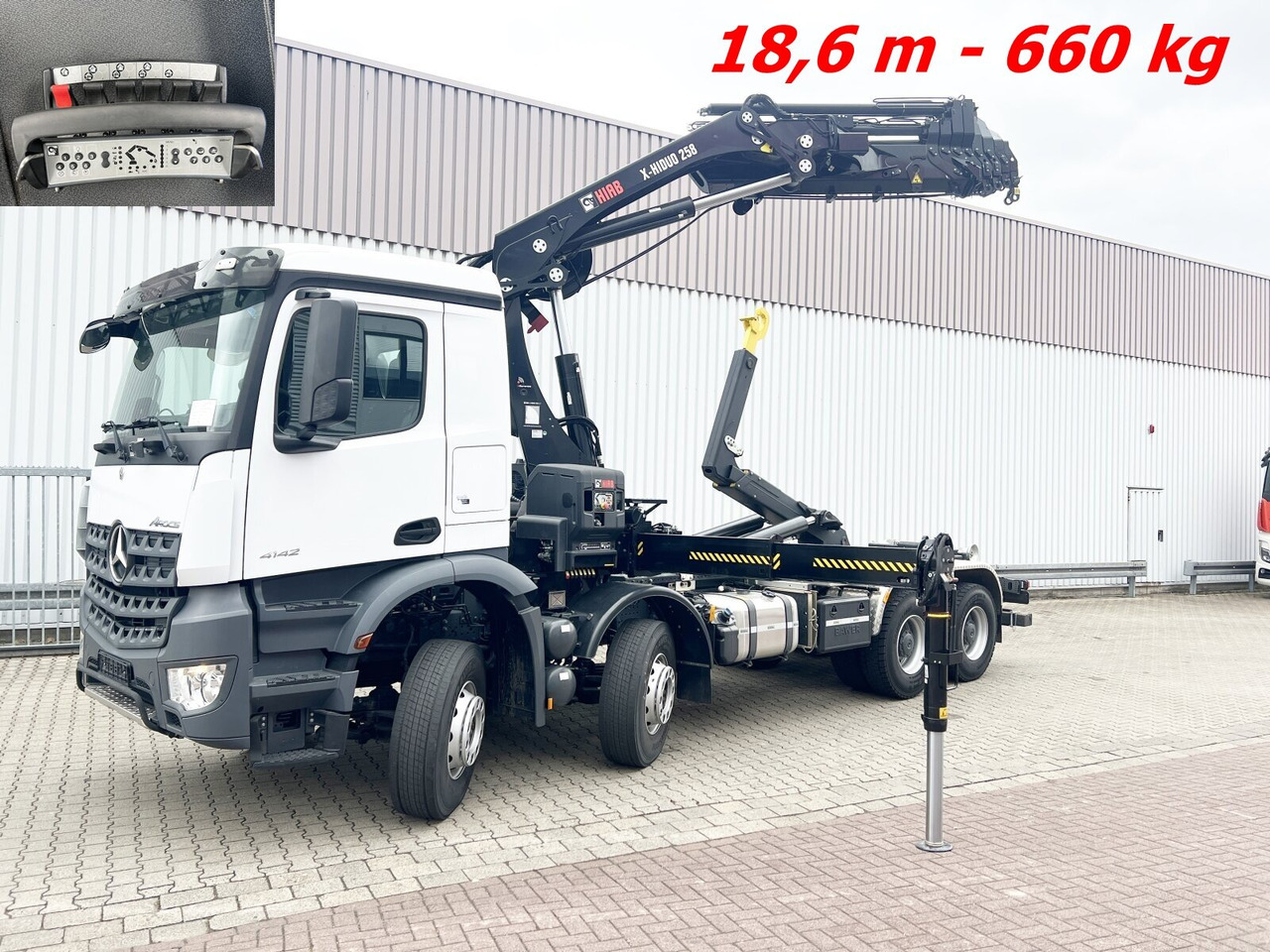 Mercedes-Benz Arocs 4142 B 8x4/4 Arocs 4142 B 8x4/4, Grounder, Funk - Camião polibenne, Camião grua: foto 1 Mercedes-Benz Arocs 4142 B 8x4/4 Arocs 4142 B 8x4/4, Grounder, Funk - Camião polibenne, Camião grua: foto 1