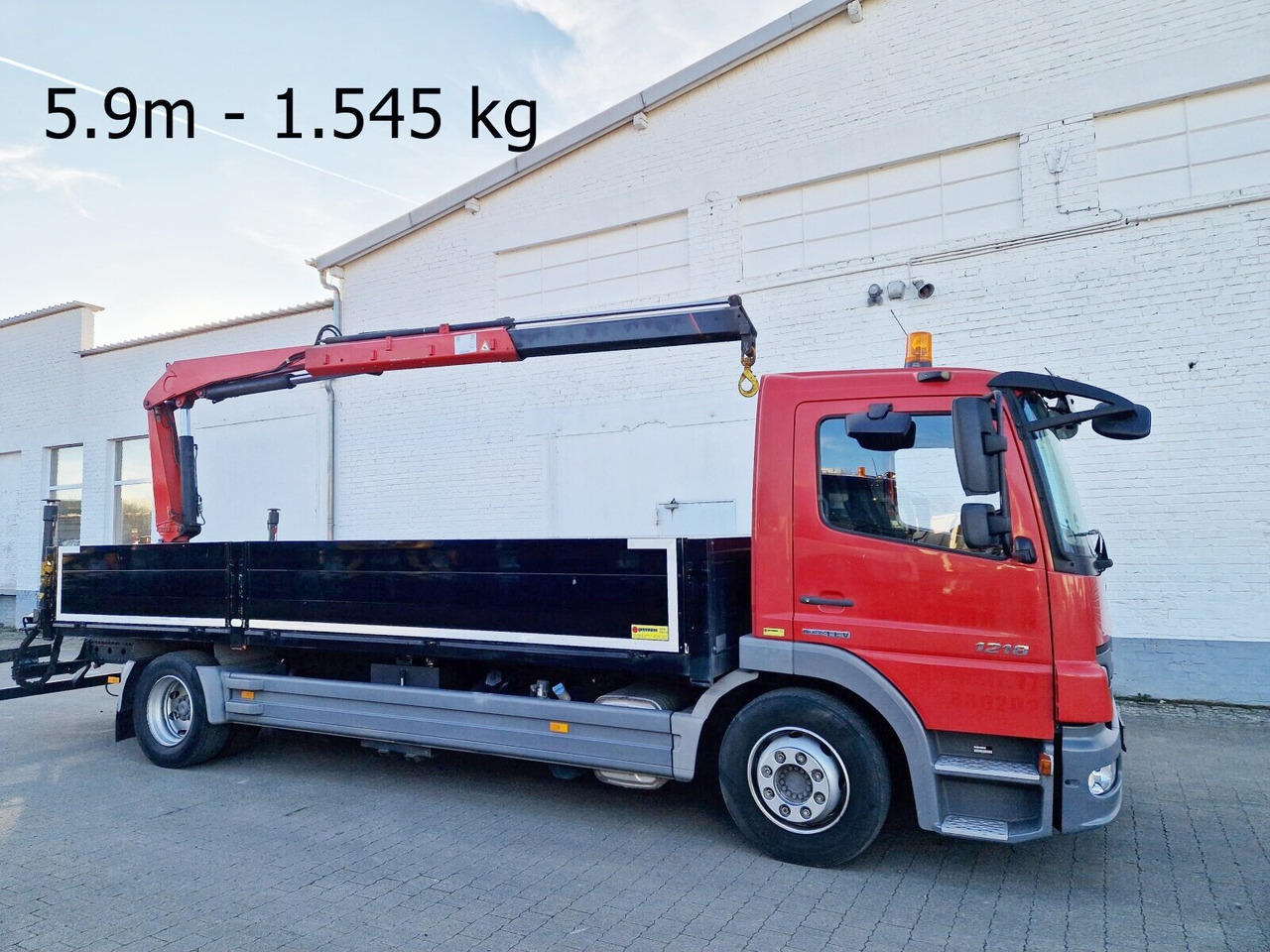 Mercedes-Benz Atego 1218 L 4x2 1218 L 4x2, Fassi Kran F 95A21 5.9m-1.545 kg, - Camião grua: foto 1 Mercedes-Benz Atego 1218 L 4x2 1218 L 4x2, Fassi Kran F 95A21 5.9m-1.545 kg, - Camião grua: foto 1