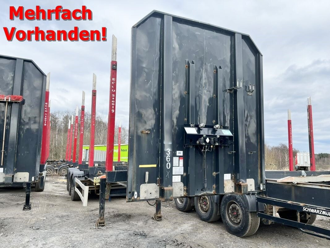 Semi-reboque transporte de madeira Schwarzmüller 3-Achs Holzauflieger 3-Achs Holzauflieger, Liftachse, MEHRFACH VORHANDEN!: foto 1