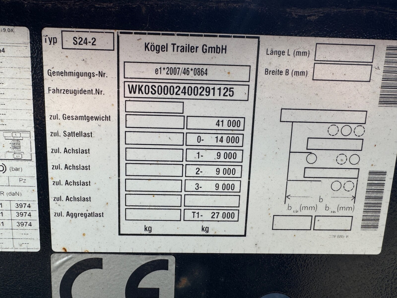 Semi-reboque Kögel Port 45 Simplex Container-Chassis Port 45 Simplex, Container-Chassis, 20/2x20/30/40/45 Fuß, ausziehbar: foto 6