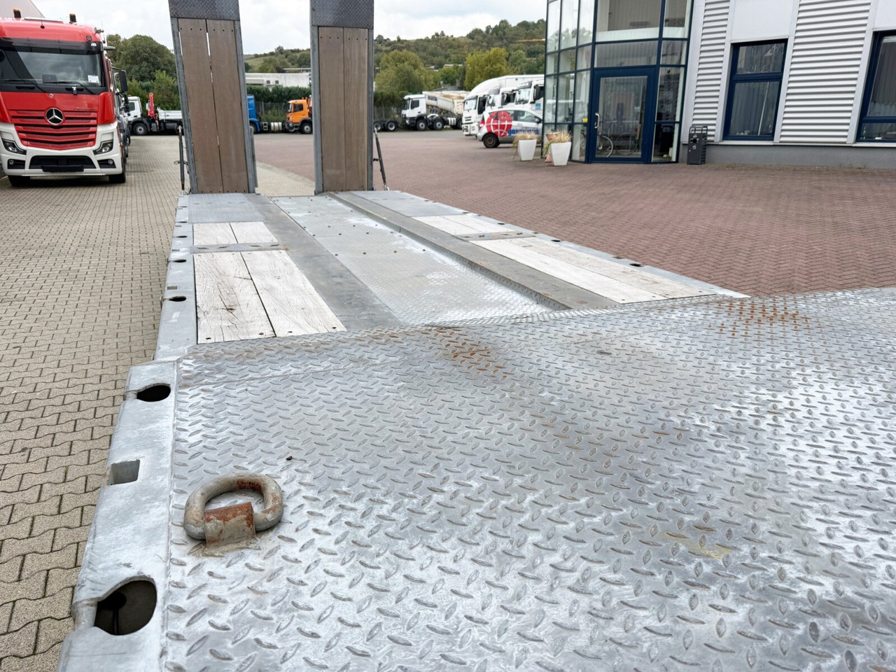 Reboque baixa para transporte de máquinas pesadas TF 3 Schwebheim TF 3 Schwebheim, Verzinkt, hydr. Rampen, Verbr. auf 3m: foto 10