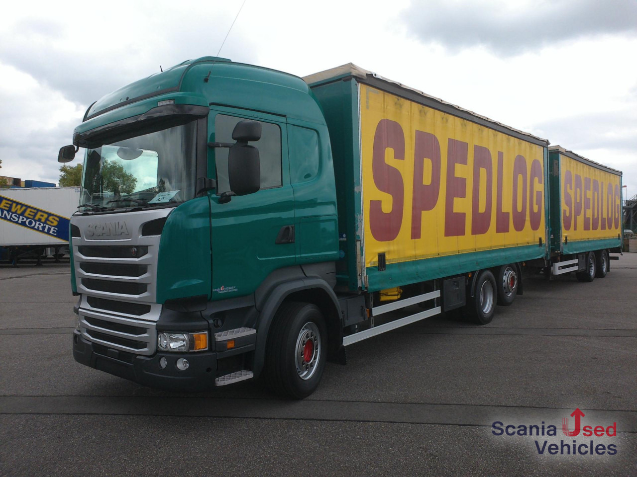 SCANIA R450LB6x2*4MNB LBW 2,0t NUR 462 TKM! HU neu! - Camião de lona: foto 1 SCANIA R450LB6x2*4MNB LBW 2,0t NUR 462 TKM! HU neu! - Camião de lona: foto 1