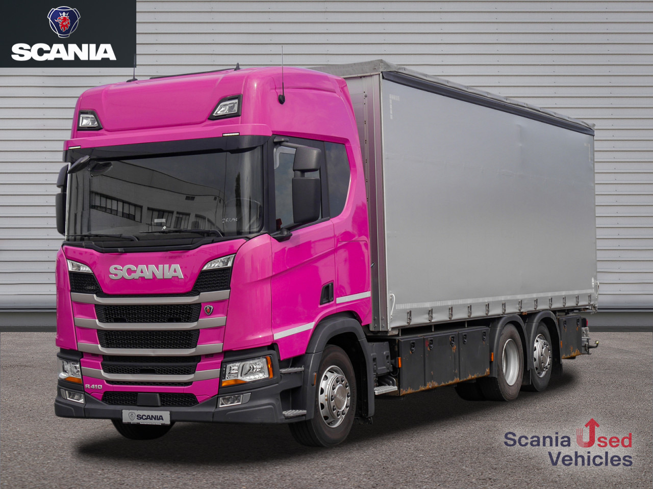 SCANIA R 410 B6x2*4NB - Pritsche / Plane / Hecktüren - - Camião de lona: foto 1 SCANIA R 410 B6x2*4NB - Pritsche / Plane / Hecktüren - - Camião de lona: foto 1