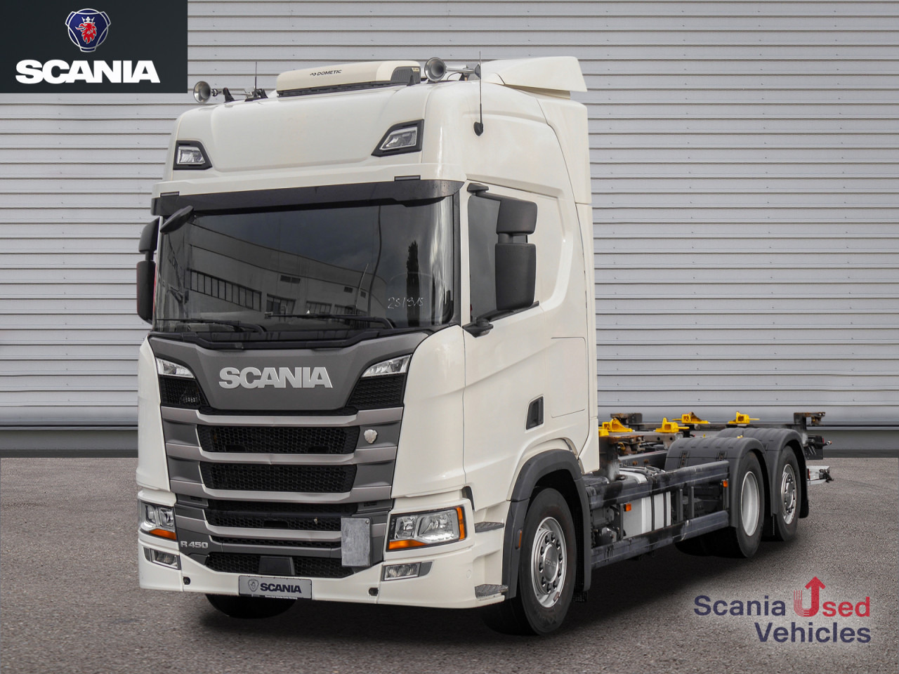 SCANIA R 450 B6x2NB - Schaltgetriebe / LBW - - Camião transportador de contêineres/ Caixa móvel: foto 1 SCANIA R 450 B6x2NB - Schaltgetriebe / LBW - - Camião transportador de contêineres/ Caixa móvel: foto 1