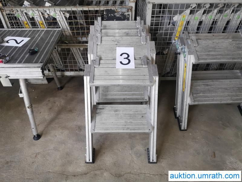 Equipamento para oficina Posten Konvolut Zarges Plattform Laufsteg Bühne Überstieg Gehsteig Sockel Treppen Aluminium hochwertig: foto 8