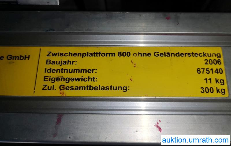Equipamento para oficina Posten Konvolut Zarges Plattform Laufsteg Bühne Überstieg Gehsteig Sockel Treppen Aluminium hochwertig: foto 7