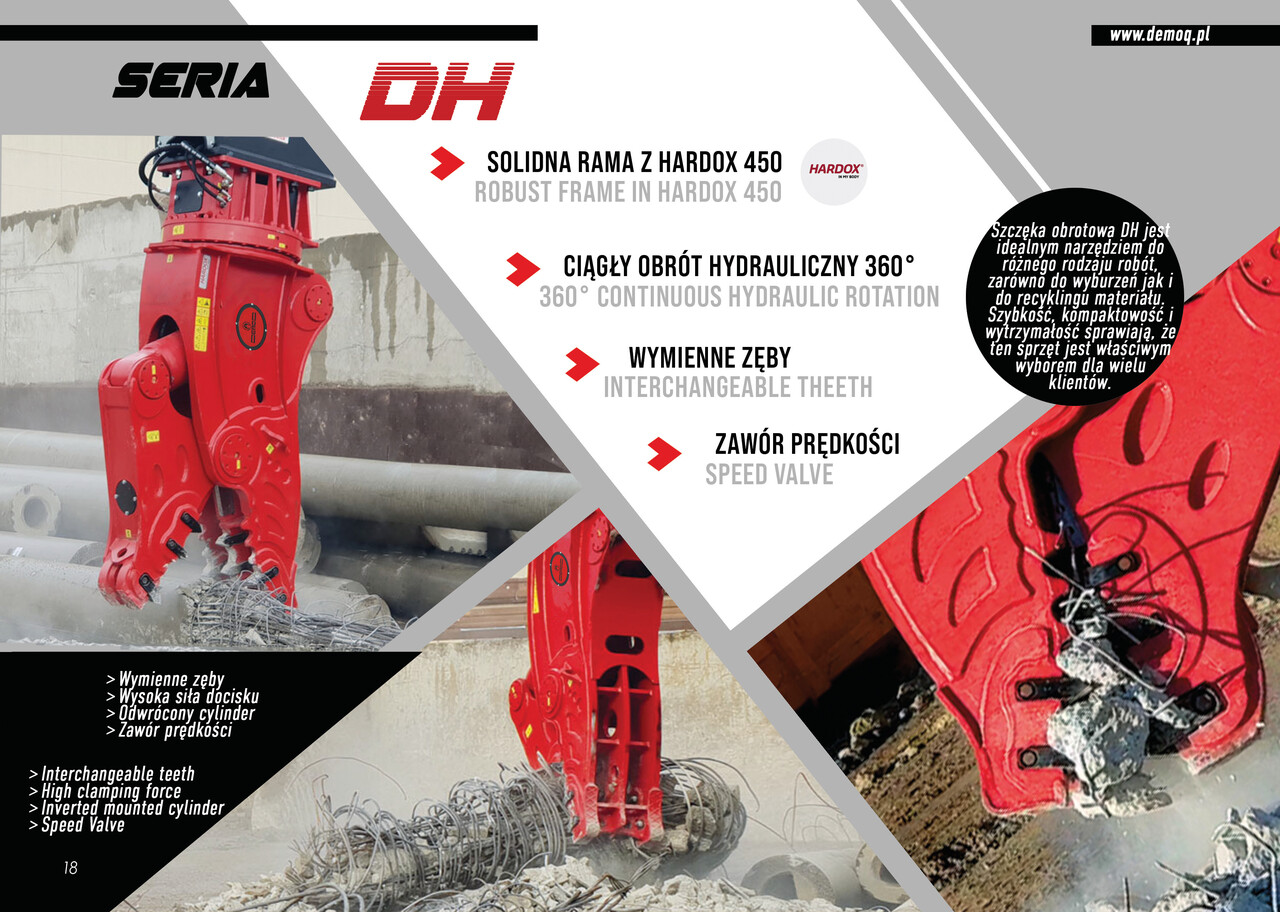 DEMOQ DH08 Hydraulic Rotating Pulveriser Crusher 650 KG - Tesoura de demolição por Escavadeira: foto 4 DEMOQ DH08 Hydraulic Rotating Pulveriser Crusher 650 KG - Tesoura de demolição por Escavadeira: foto 4