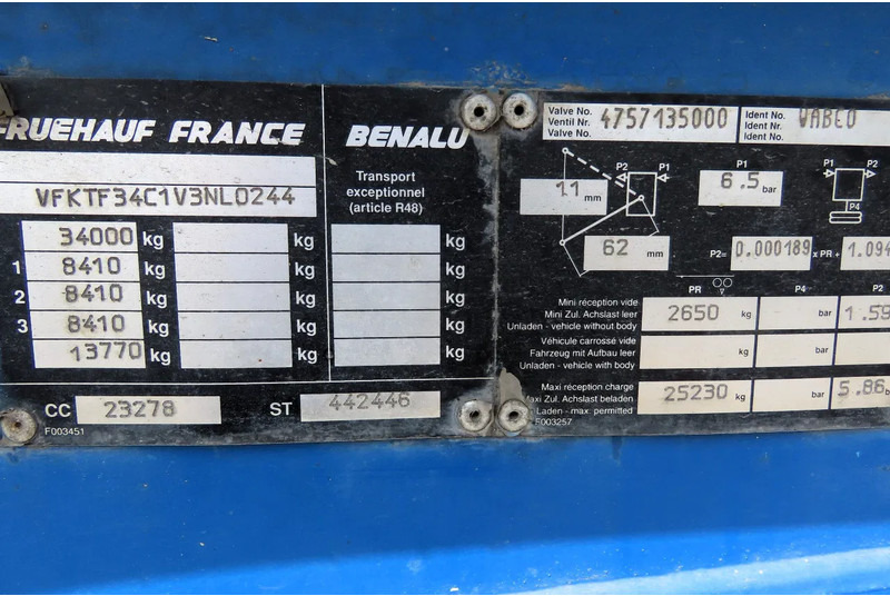 Semi-reboque basculante Benalu 55m3 , 5840 kg grain transport: foto 16