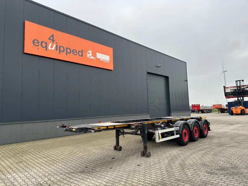 Burg 20FT ADR (EX/II, EX/III, FL, AT) Chassis, Empty weight : 3.690kg, SAF INTRADISC, 2x Liftaxle, NL-chassis - Semi-reboque transportador de contêineres/ Caixa móvel: foto 1 Burg 20FT ADR (EX/II, EX/III, FL, AT) Chassis, Empty weight : 3.690kg, SAF INTRADISC, 2x Liftaxle, NL-chassis - Semi-reboque transportador de contêineres/ Caixa móvel: foto 1