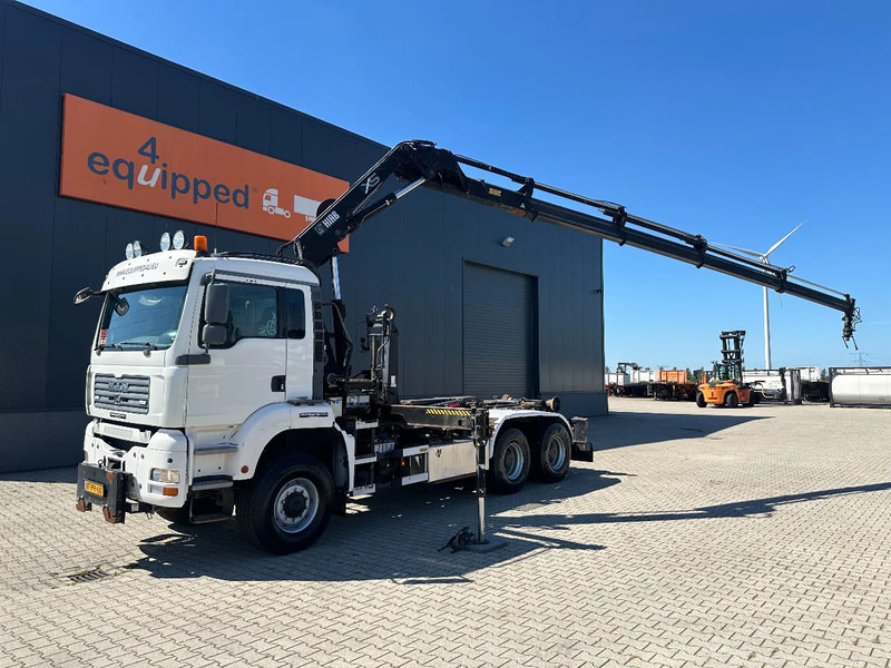 MAN TGA 26.440 6x6, HIAB 166 D-4 HIDUO Crane + ROTATOR / MULTILIFT HOOK (21T), full spring, NL-truck, APK: 02/2026 - Camião polibenne, Camião grua: foto 1 MAN TGA 26.440 6x6, HIAB 166 D-4 HIDUO Crane + ROTATOR / MULTILIFT HOOK (21T), full spring, NL-truck, APK: 02/2026 - Camião polibenne, Camião grua: foto 1