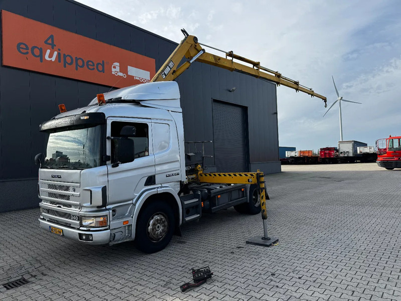 Scania P114-340 + HIAB 19-5 crane + remote / Euro-3 / 3 pedals / NL-truck / APK: 12-2025 - Camião grua: foto 1 Scania P114-340 + HIAB 19-5 crane + remote / Euro-3 / 3 pedals / NL-truck / APK: 12-2025 - Camião grua: foto 1