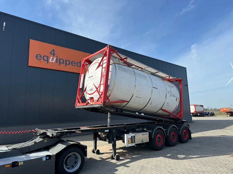 Van Hool 20FT Tipping-chassis, ADR (EX/II, EX/III, FL, AT), SAF, 2 liftaxles, APK/ADR: 10-2025 - Semi-reboque transportador de contêineres/ Caixa móvel: foto 1 Van Hool 20FT Tipping-chassis, ADR (EX/II, EX/III, FL, AT), SAF, 2 liftaxles, APK/ADR: 10-2025 - Semi-reboque transportador de contêineres/ Caixa móvel: foto 1