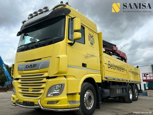 DAF XF 480/HMF 2530 L-CR Kran/Lenk/Lift/Baustoff - Camião de caixa aberta/ Plataforma: foto 2 DAF XF 480/HMF 2530 L-CR Kran/Lenk/Lift/Baustoff - Camião de caixa aberta/ Plataforma: foto 2