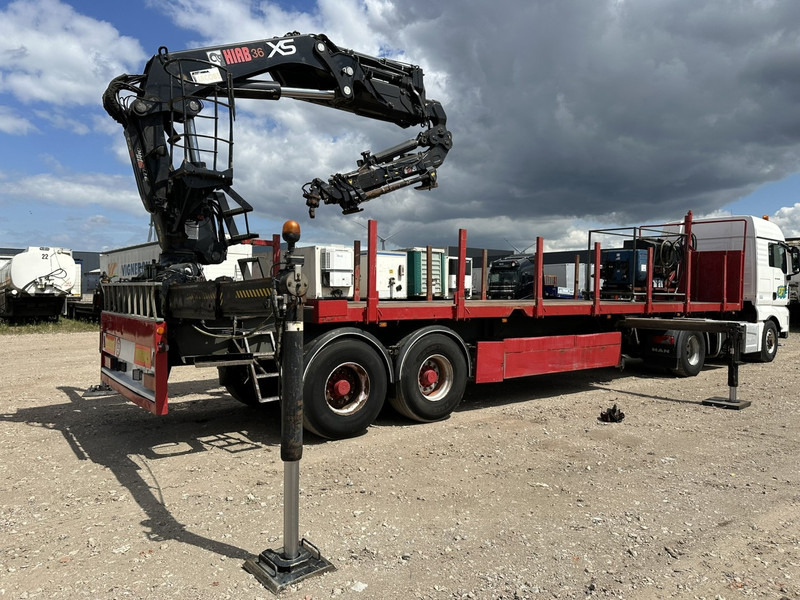 Kwb 2-AXLES PLATFORM + CRANE + HIAB 377 E-4 HIPRO + JIB 100X-3 + RADIO + ROTATOR - SAF axles - AIR SUSPENISION - BELGIAN REG. - Semi-reboque plataforma/ Caixa aberta: foto 2 Kwb 2-AXLES PLATFORM + CRANE + HIAB 377 E-4 HIPRO + JIB 100X-3 + RADIO + ROTATOR - SAF axles - AIR SUSPENISION - BELGIAN REG. - Semi-reboque plataforma/ Caixa aberta: foto 2