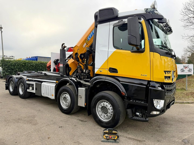 Mercedes-Benz AROCS 4143 8X4 ABROLLKIPPER + KRAN EFFER 395 4S + ROTATOR + RADIO - 5/6 F - BE TRUCK - TOP ZUSTAND - Camião grua: foto 2 Mercedes-Benz AROCS 4143 8X4 ABROLLKIPPER + KRAN EFFER 395 4S + ROTATOR + RADIO - 5/6 F - BE TRUCK - TOP ZUSTAND - Camião grua: foto 2