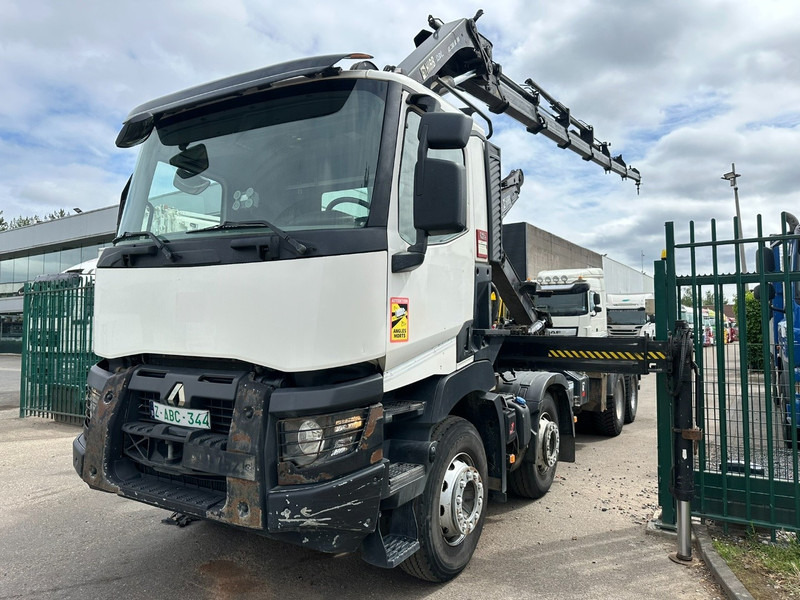 Renault C460 8x4 HOOKLIFT + CRANE HIAB 288 E-6 HIDUO - RADIO - 5/6 F - STEEL SPRING / HUB REDUCTION - Camião polibenne, Camião grua: foto 3 Renault C460 8x4 HOOKLIFT + CRANE HIAB 288 E-6 HIDUO - RADIO - 5/6 F - STEEL SPRING / HUB REDUCTION - Camião polibenne, Camião grua: foto 3