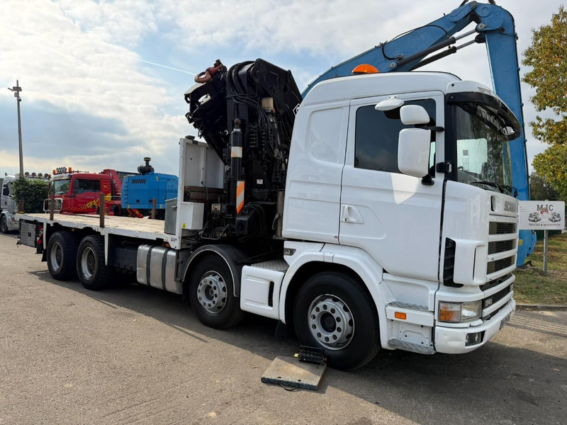 Scania 114C-380 8x4 + CRANE HIAB 700 E-5 - PLATFORM 6m80 + TWISTLOCKS - MANUAL - RETARDER - STEEL SPRING / BIG AXLE HUB REDUCTION - AP ACHSEN - Camião grua: foto 2 Scania 114C-380 8x4 + CRANE HIAB 700 E-5 - PLATFORM 6m80 + TWISTLOCKS - MANUAL - RETARDER - STEEL SPRING / BIG AXLE HUB REDUCTION - AP ACHSEN - Camião grua: foto 2