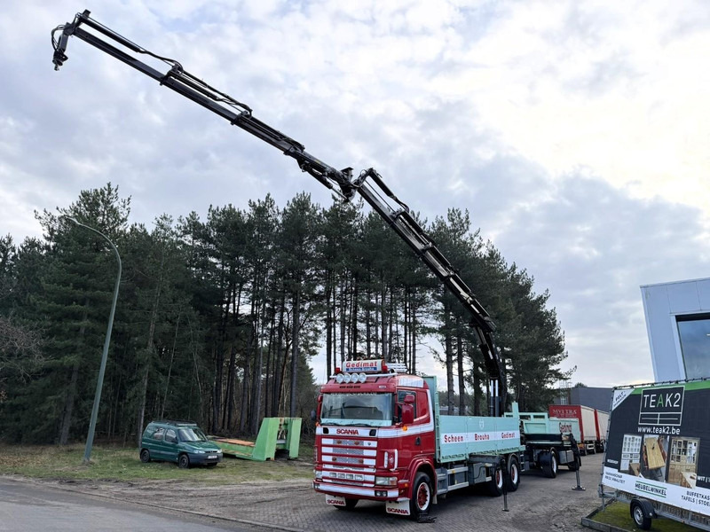 Scania 164L-480 V8 6x4 BAUSTOFF + KRAN HIAB 350-4 + JIB 90-4 - *TOP ZUSTAND* - ROTATOR - RADIO - RETARDER - BLATT / AP ACHSEN - BELGISCHE LKW - Camião de caixa aberta/ Plataforma, Camião grua: foto 4 Scania 164L-480 V8 6x4 BAUSTOFF + KRAN HIAB 350-4 + JIB 90-4 - *TOP ZUSTAND* - ROTATOR - RADIO - RETARDER - BLATT / AP ACHSEN - BELGISCHE LKW - Camião de caixa aberta/ Plataforma, Camião grua: foto 4