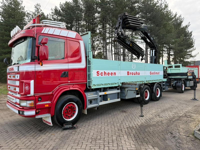 Scania 164L-480 V8 6x4 + CRANE HIAB 350-4 + JIB 90-4 - *TOP CONDITION* - ROTATOR - RADIO - RETARDER - STEEL SPRING / HUB REDUCTION - BE TRUCK - Camião grua: foto 3 Scania 164L-480 V8 6x4 + CRANE HIAB 350-4 + JIB 90-4 - *TOP CONDITION* - ROTATOR - RADIO - RETARDER - STEEL SPRING / HUB REDUCTION - BE TRUCK - Camião grua: foto 3